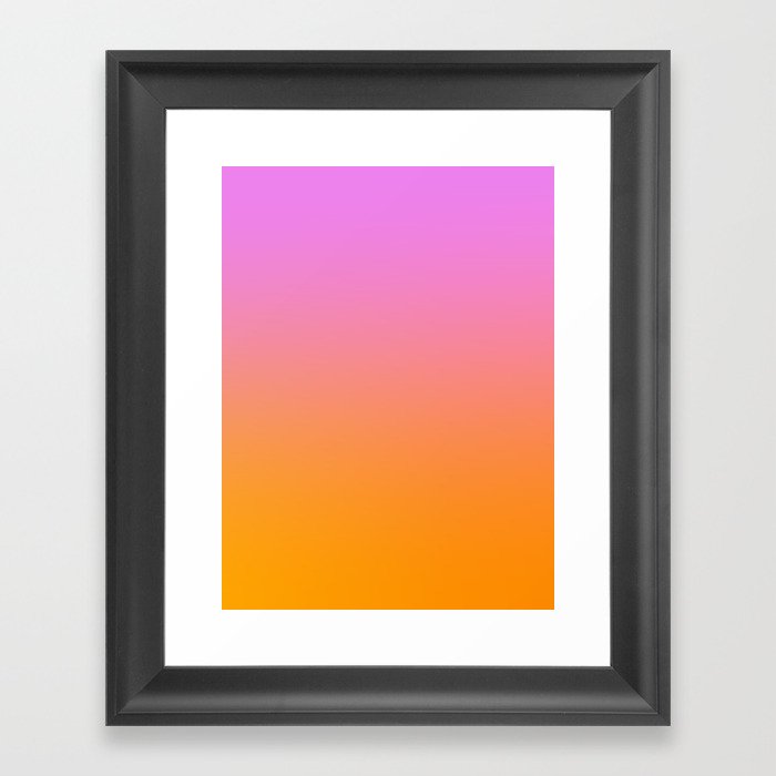 40 Rainbow Gradient Colour Palette 220506 Aura Ombre Valourine Digital Minimalist Art Framed Art Print