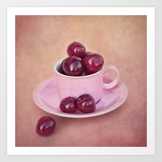 SUMMER CHERRIES Art Print