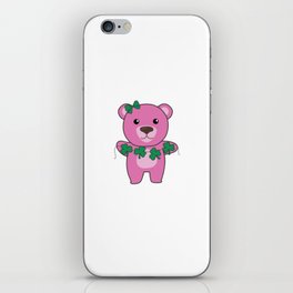 Bear With Shamrocks Cute Animals For Luck iPhone Skin