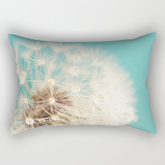 dandelion with waterdrops Rectangular Pillow