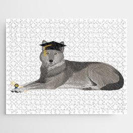 Graduation Wolf Jigsaw Puzzle