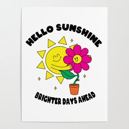 Hello Sunshine - Cute Spring Summer Design  Poster