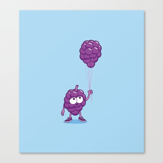 Grapes With Balloons Canvas Print