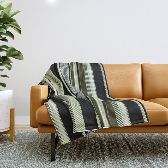 Black textured throw blanket sales