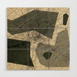 Knoxville, USA - retro city map Wood Wall Art