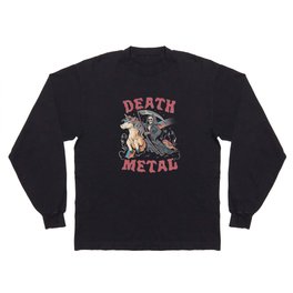 Death Metal - Cute Evil Skull Unicorn Gift Long Sleeve T-shirt