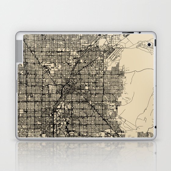 Sunrise Manor City Map - USA Vintage Map Laptop & iPad Skin