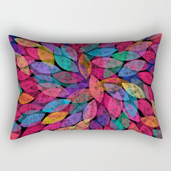 Abstract Colorful leaves III Rectangular Pillow