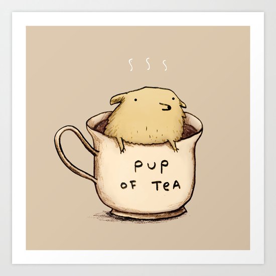 Pup of Tea Art Print