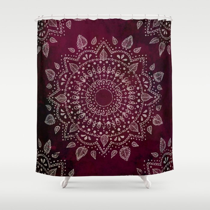 Wine Mandala Shower Curtain