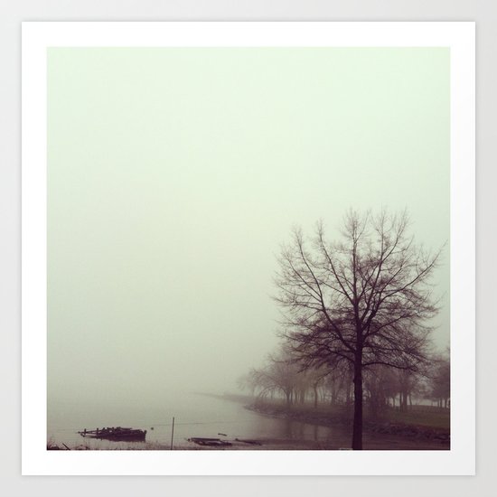 foggy morning Art Print