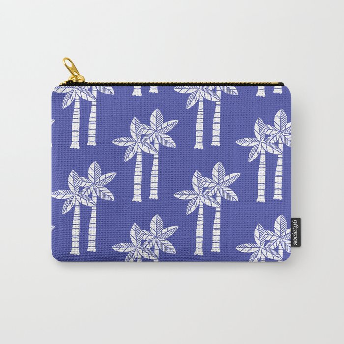 Palm Tree Pattern Blue 2 Carry-All Pouch