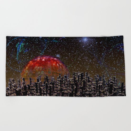 Blood Moon Rising Beach Towel