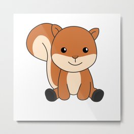 Squirrel Forest Animal Cute Animals Kids Metal Print