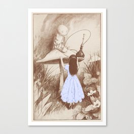 Alice and the Caterpillar Canvas Print