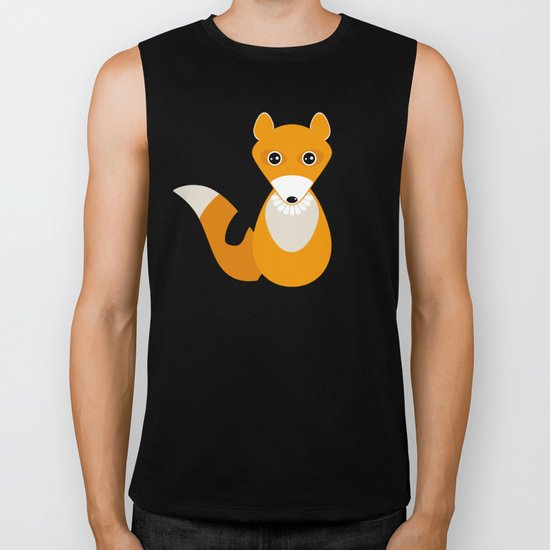 Fox and birds in the forest Biker Tank