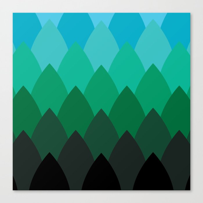 Forest Ombré Canvas Print