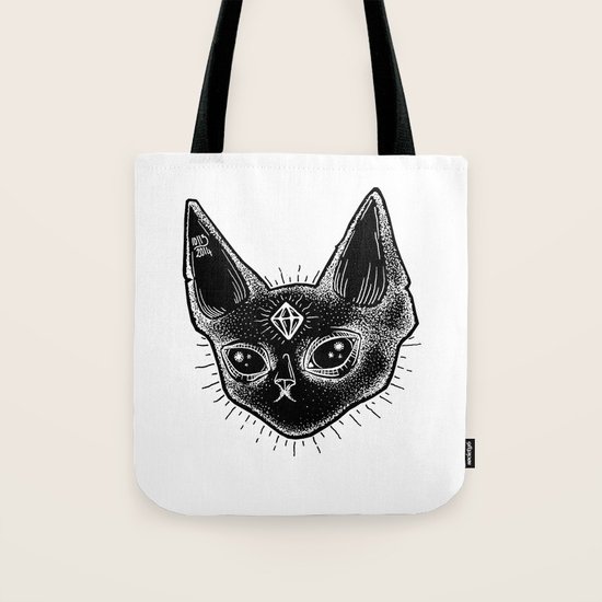 Black Kitten Tote Bag