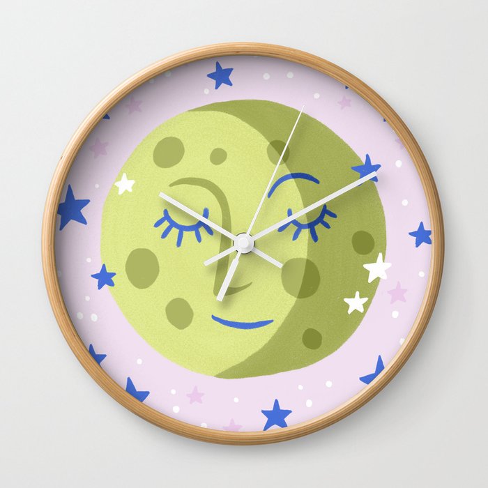 Moon Face Wall Clock