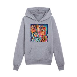The King under the sea with his friends Graffiti Art By Emmanuel Signorino Kids Pullover Hoodie