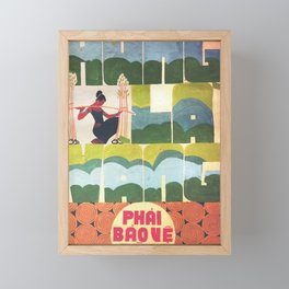 Vietnamese Poster - "Rung La Vang" Forests are gold, We must protect Forests Framed Mini Art Print