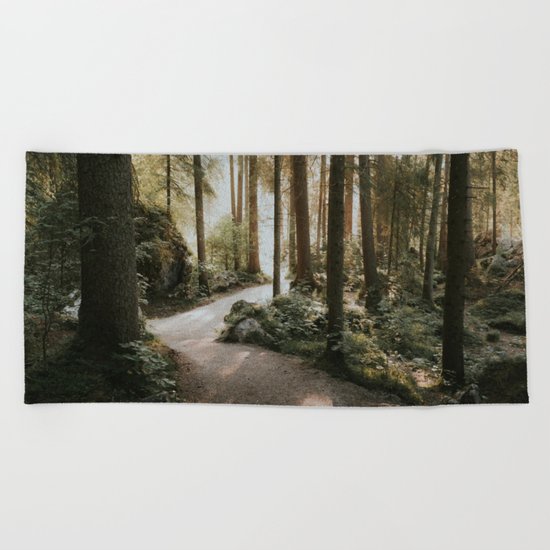 Lost in the Forest - Landscape Photography Beach Towel