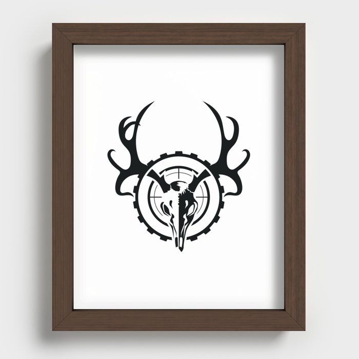 Antlers in the Crosshairs Recessed Framed Print