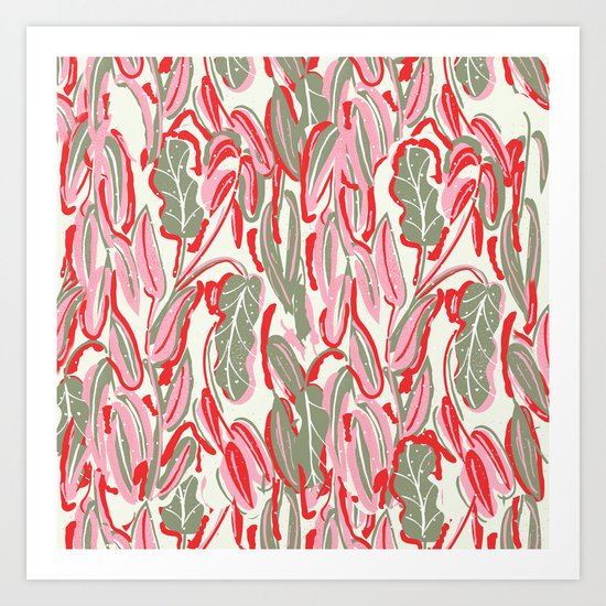 Messed Leaves Art Print