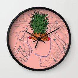 Pineapples are in my head Wall Clock