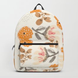 Modern Vintage Orange Blossoms Backpack