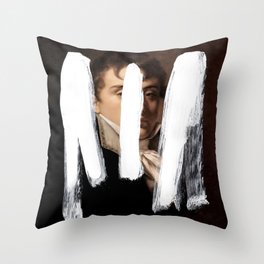 Brutalized Portrait of a Gentleman 2 Throw Pillow