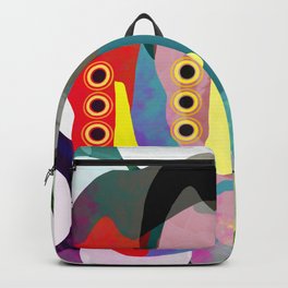 Vincent Backpack | Acid, Colorful, Mystery, Film, Twofaced, Layers, Eyes, Digital, Graphicdesign, Psychedelic 