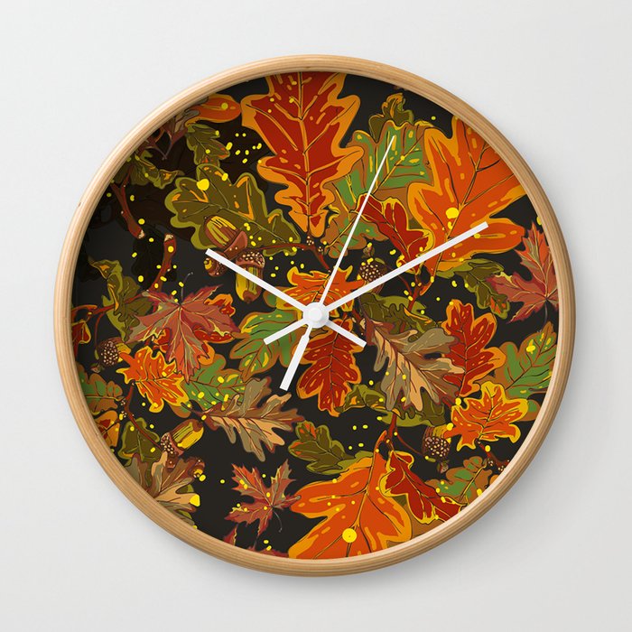 autumn leaves Wall Clock