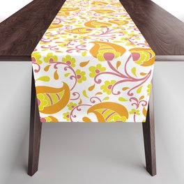 Bright colored floral design Table Runner