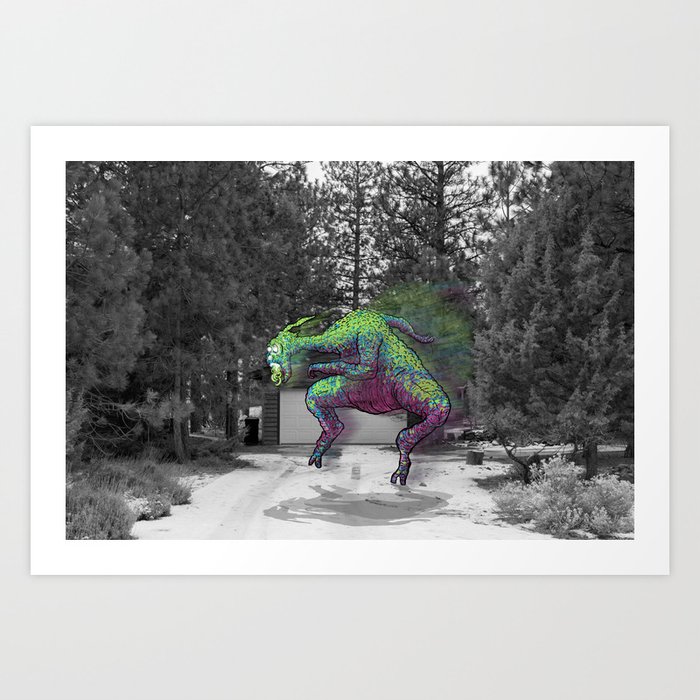 Unseen Monsters of Mount Shasta - Greshlib Tanquid Art Print