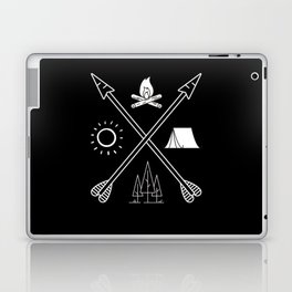 CAMPING ADVENTURE ARROWS AND CAMPFIRE DESIGN Laptop Skin
