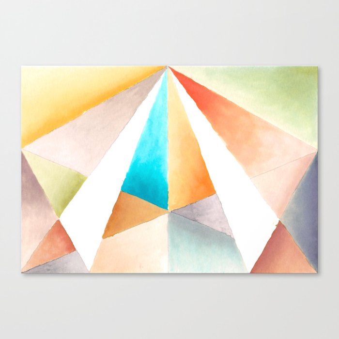 Geometric Watercolor Canvas Print