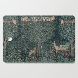 Vintage Botanical  William Morris forest aesthetic with deer  Cutting Board