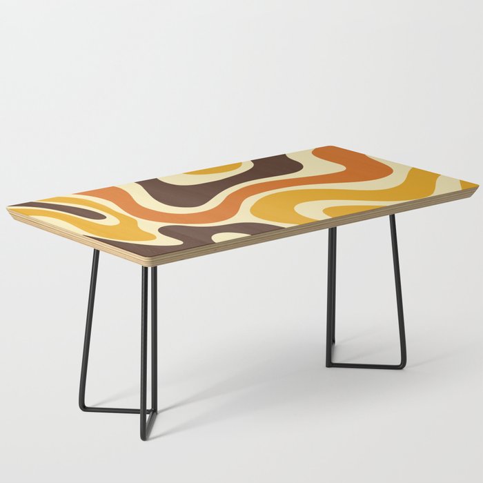 Warped Swirl Marble Pattern (orange/yellow/brown) Coffee Table