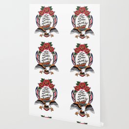 Traditional Tattoo Wallpaper For Any Decor Style Society6