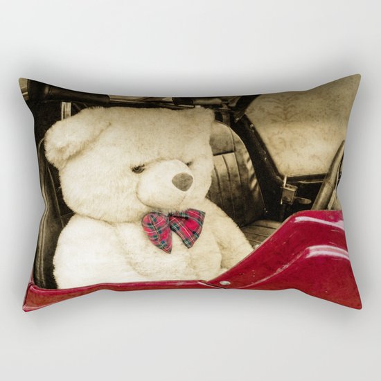 TEDDY GOES FOR A DRIVE Rectangular Pillow