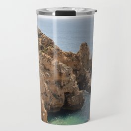 Summer in the Algarve | Rocks on the Coast in Portugal Art Print | Ocean Travel Photography in Europe Travel Mug