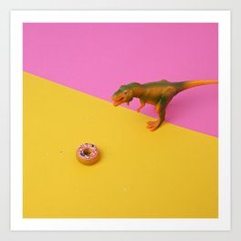 Dinos Like Donuts Art Print