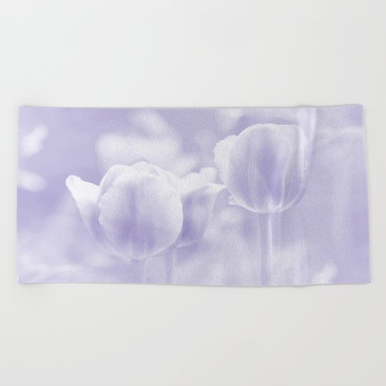 Day dream in shades of violet - spring atmosphere Beach Towel