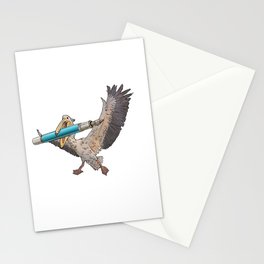 Pelikan with Pelikan M600 | Fountain Pen Mascots #2 Stationery Card