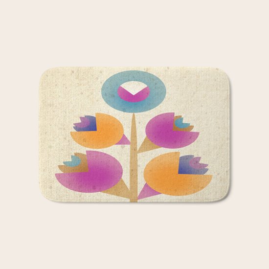 Bunch in Vase Bath Mat