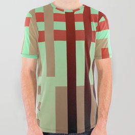 Modern Moroccan Tribal Green All Over Graphic Tee