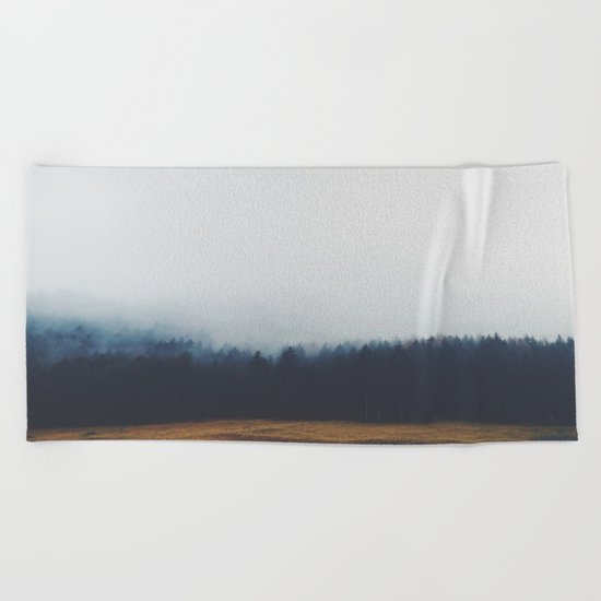 Dreary Landscape forest Beach Towel