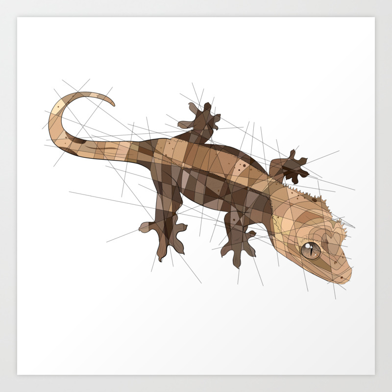 Crested Gecko Art Print By Thelizlords Society6,50th Anniversary Quotes
