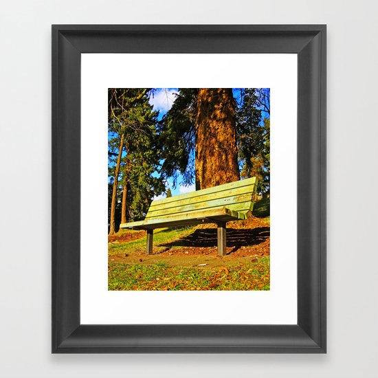 South Park bench Framed Art Print